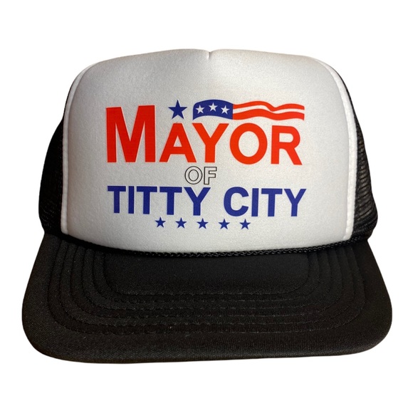 Mayor of Titty city trucker hat funny trucker hat humor novelty snapback party - Picture 1 of 5